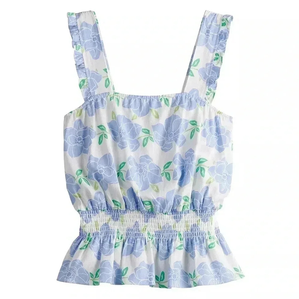 Draper James RSVP Sleeveless Peplum Top Size Medium